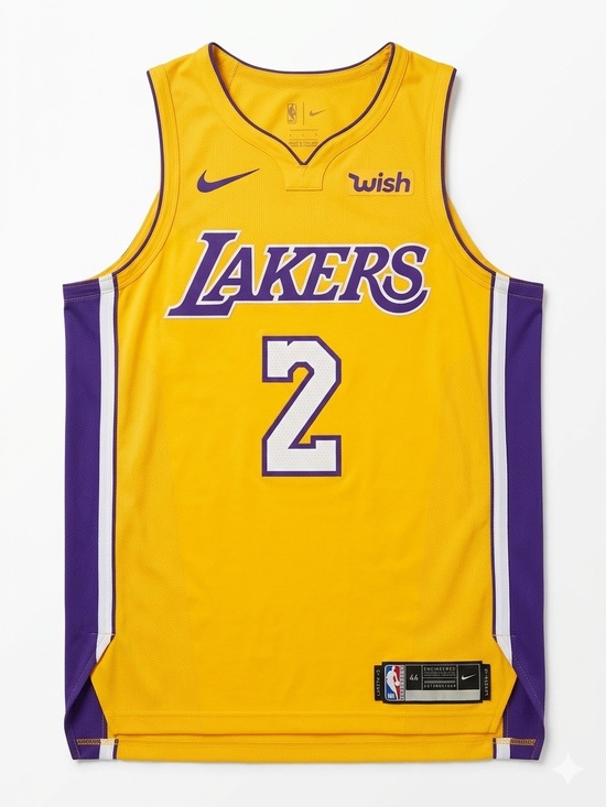 NBA Other - Nike Los Angeles Lakers #2 Yellow Basketball Jersey - Ball
